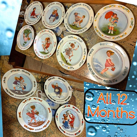 Vintage Calendar Plates 7" by Sarah Stilwell Weber